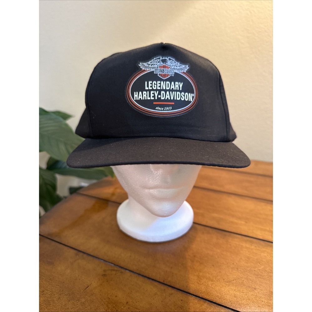 Vintage Harley Davidson Cap Hat 90s Legendary Black Since 1903 OG